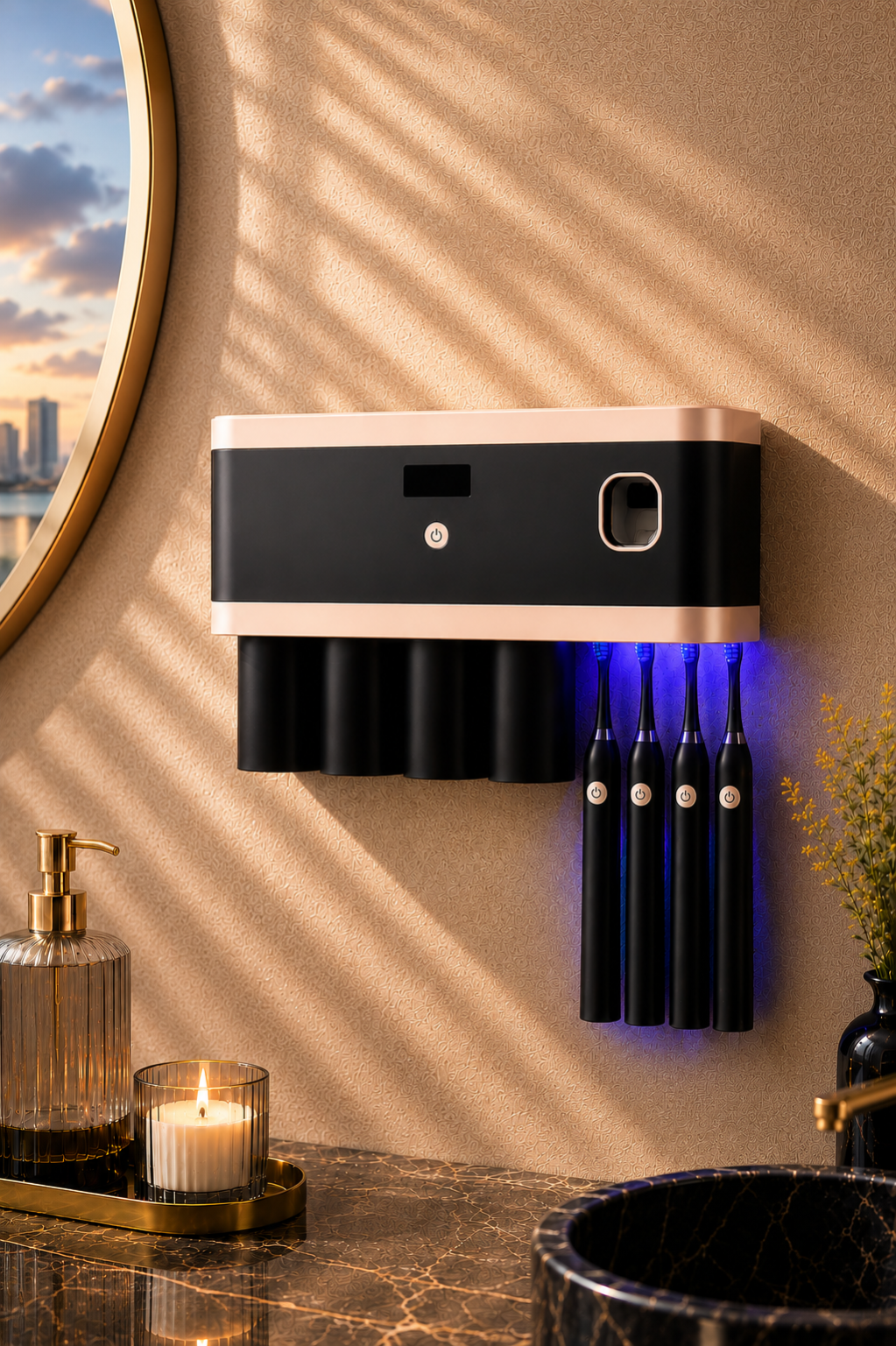 Pro UV SmartBrush Station Black rose Gold