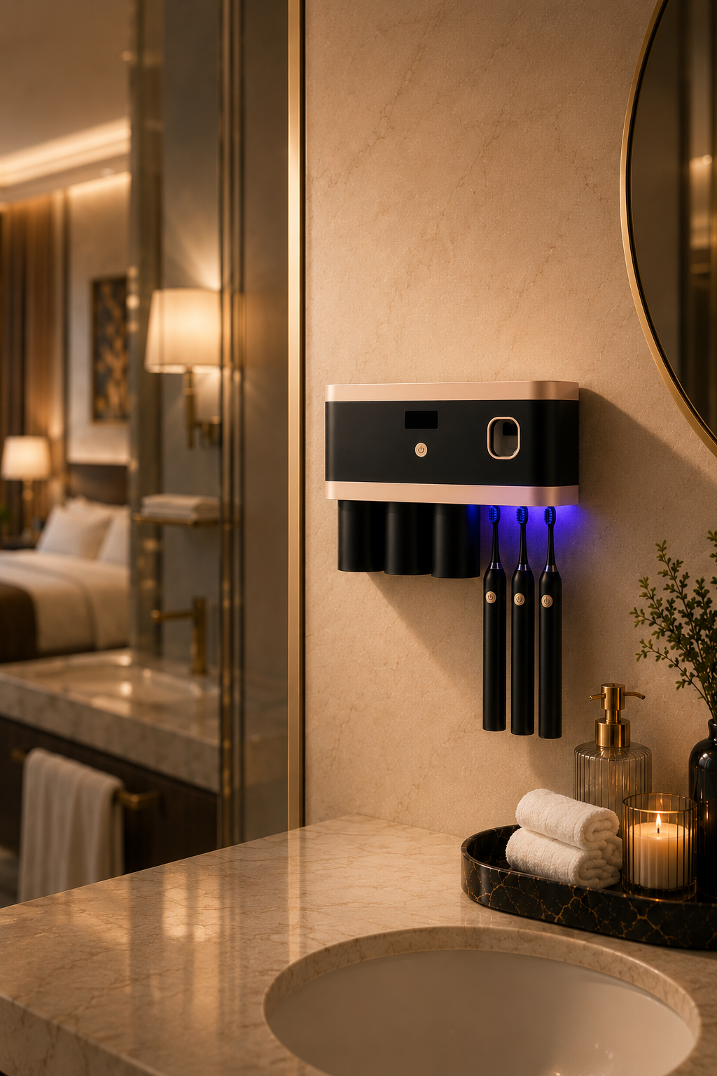 UV SmartBrush Station Black rose gold